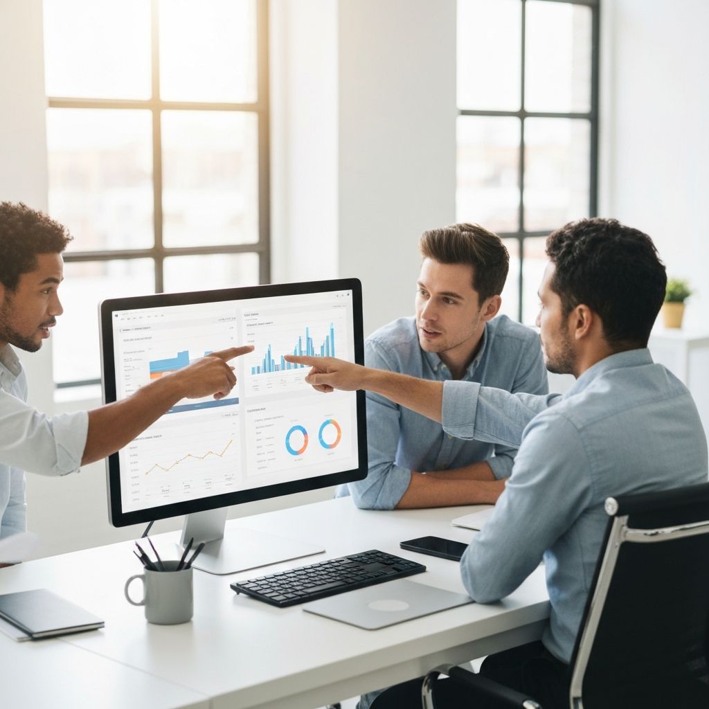 Sales team collaborating on lead pipeline